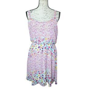 Bebop Women's Size Large Pink Floral Blouson Cami Sundress